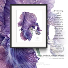 Load image into Gallery viewer, PURPLE IRIS, SPIRIT RUSHING | Small Poster Print | Flower Essence Transmission Collection - Leslie Montana
